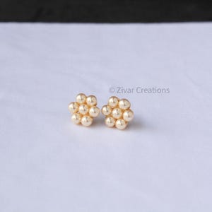 Pearl Stud Earrings, Moti Kudi, Gift For Her, Indian stud, Pearl Jewelry, Traditional