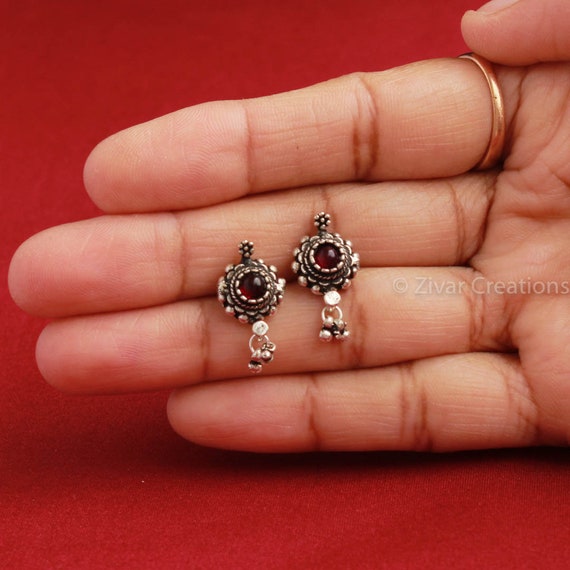 GERMAN SILVER PEARL EARRINGS – Shimuli by Shraddha