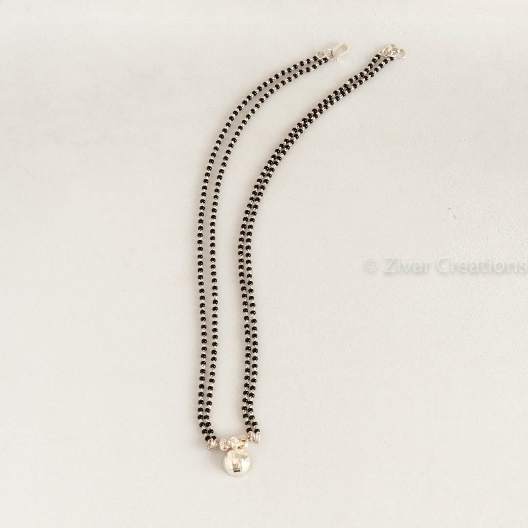 925 Silver Single Vati Mangalsutra Daily Wear Traditional Ethnic Jewelry Marathi Jewellery Gift For Her