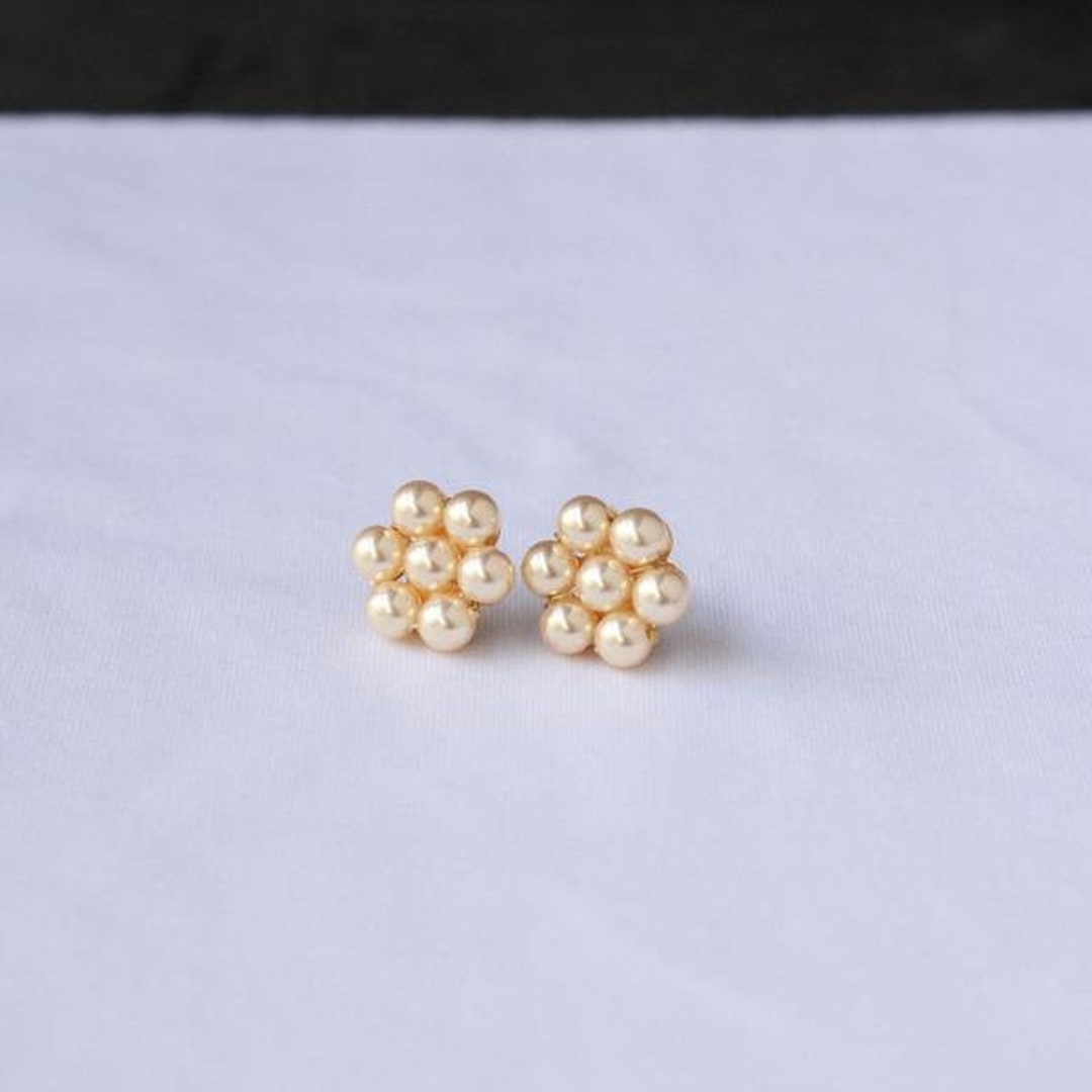 Pearl Stud Earrings Moti Kudi Gift for Her Etsy Australia