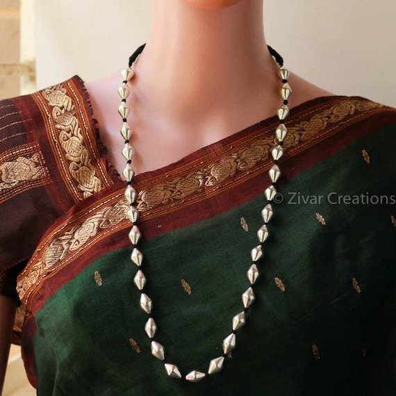 indian jewellery Mangalsutra Ethnic Tribal Costume necklacechain black bead mala