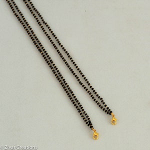 Black Beads Mangalsutra Chain With Changeable Lock , Traditional Ethnic ...