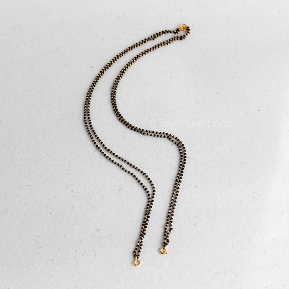 Double Line Silver Mangalsutra Chain With Gold Plating and Changeable Locks Indian Jewellery Indian Long Chain Gift for Her Dainty Etsy Canada
