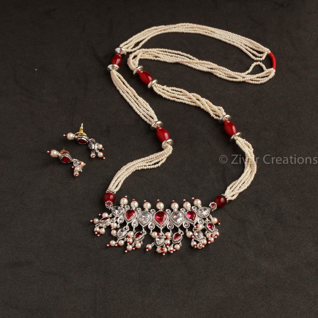 Maharashtrian Tanmani Necklace Oxidized 