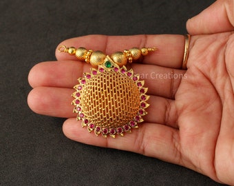 Big Vati Pendant Gold Tone,  Gift For Her, Gold Plated