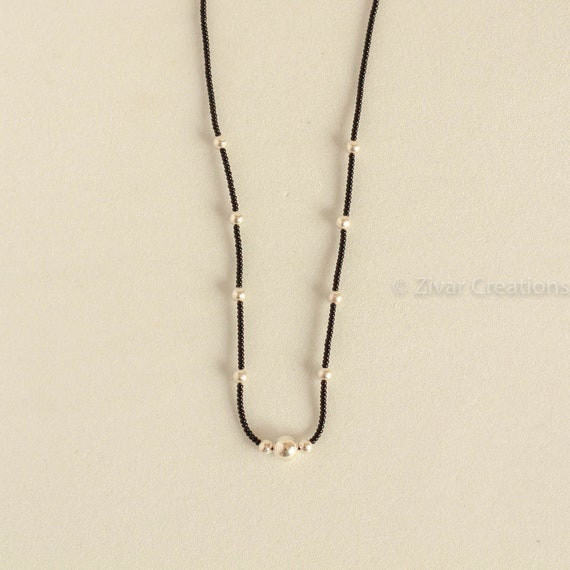 Daily wear black beads best sale chains