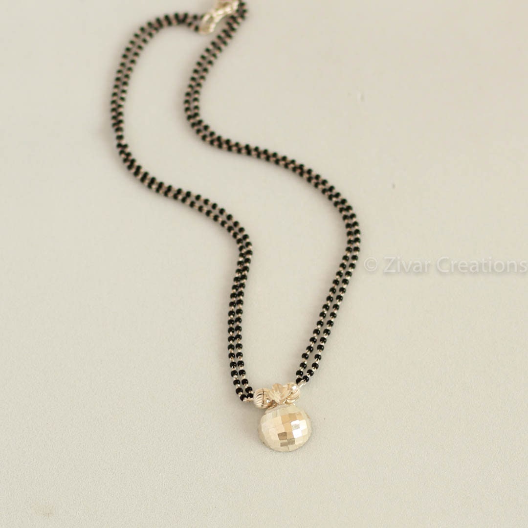 Pure Silver Vati Mangalsutra Silver Mangalsutramarathi Etsy India