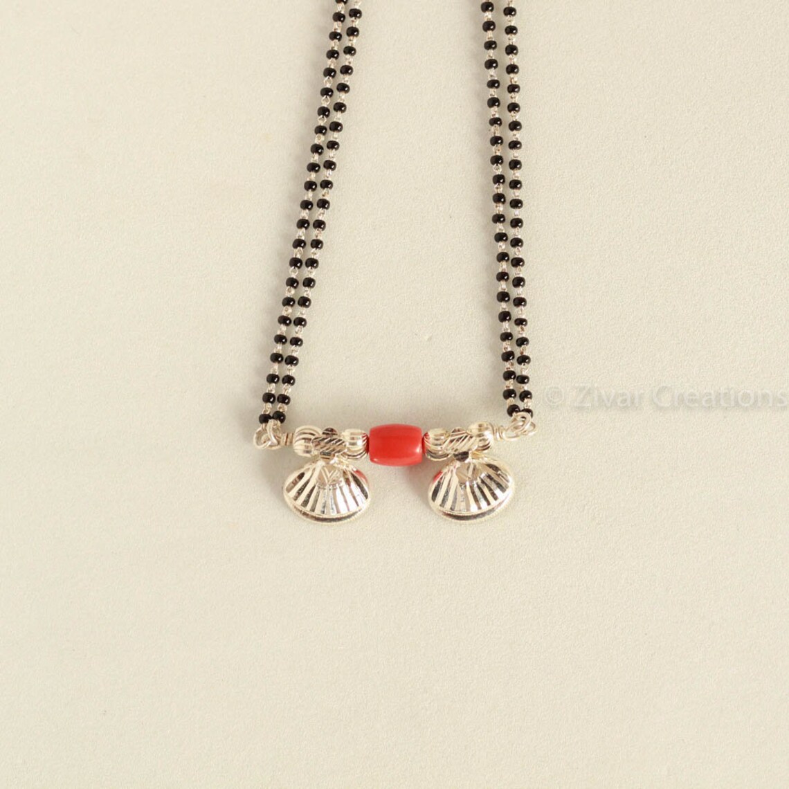 Long Silver Vati Italian Coral Maharashtrian Mangalsutra Etsy Australia