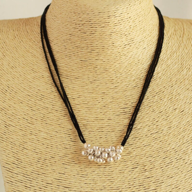 925 Silver Ghungroo Mangalsutra: Indian Necklace, 17 inch image 4