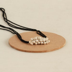 925 Silver Ghungroo Mangalsutra: Indian Necklace, 17 inch image 2