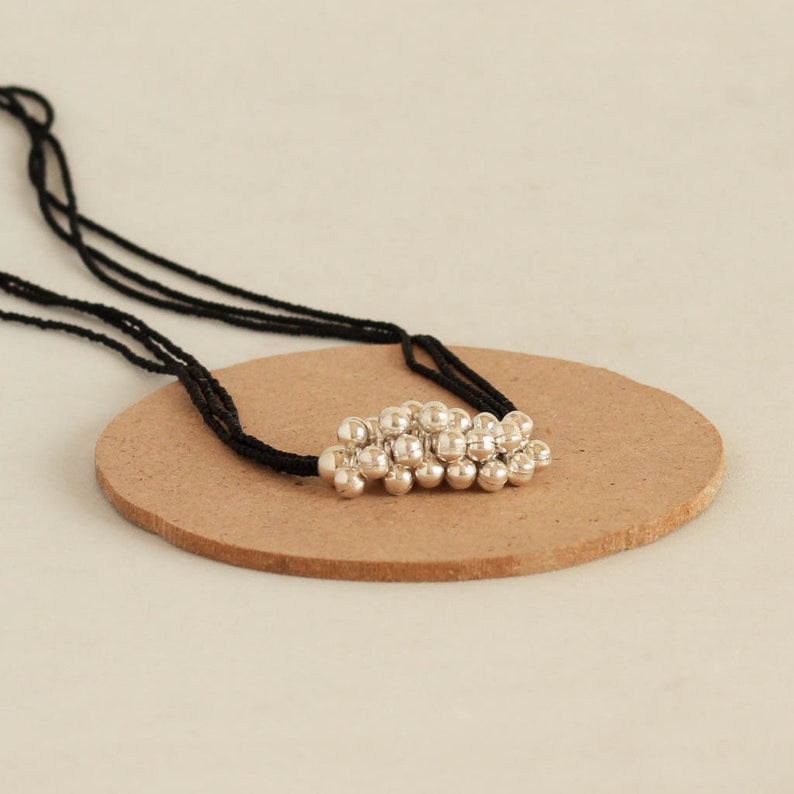 925 Silver Ghungroo Mangalsutra: Indian Necklace, 17 inch image 2