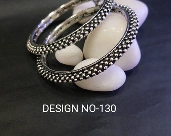 Pulseiras de prata alemã oxidada: joias indianas ajustáveis