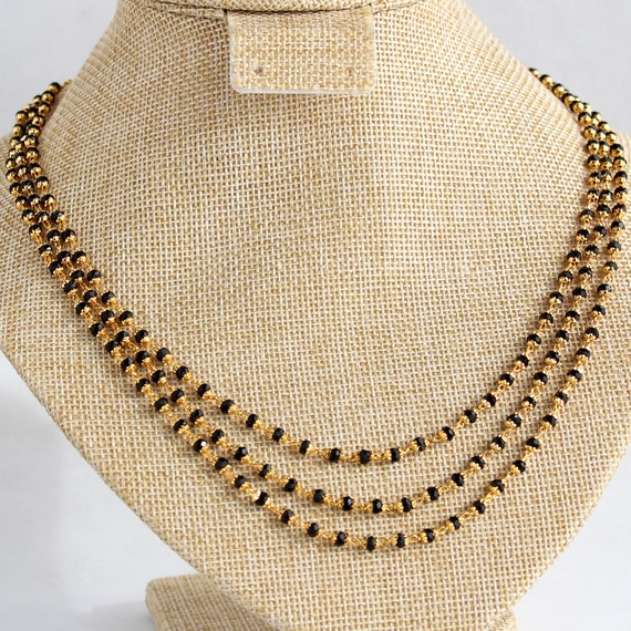 3 Layer Mangalsutra Chain Indian Jewellery Fancy Mangalsura