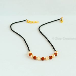 Rudraksha And Pearl Mangalsutra, Modern Mangalsutra, Boho Jewelery