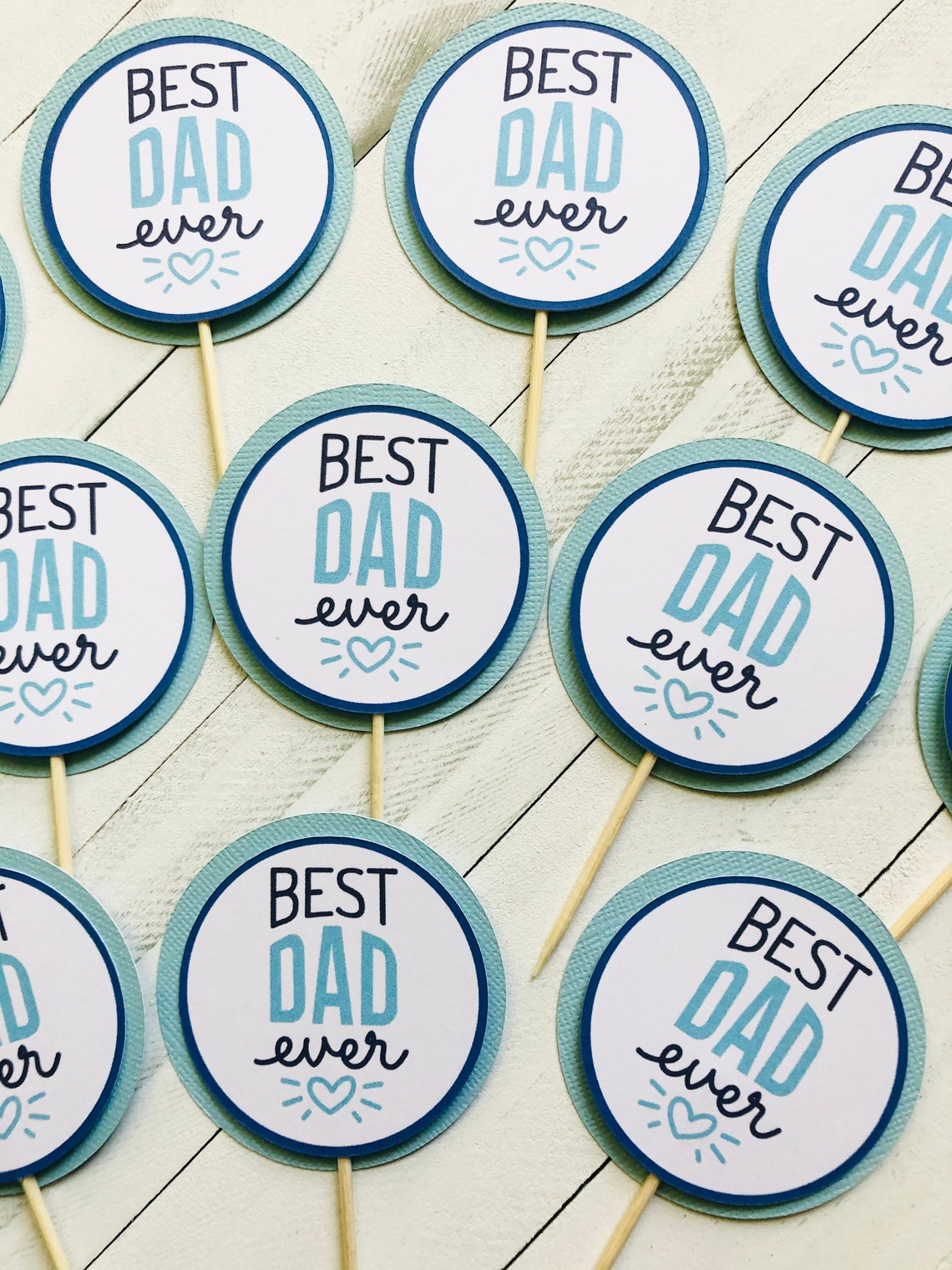 Father's day cupcake toppers Happy Father's Day Etsy Italia