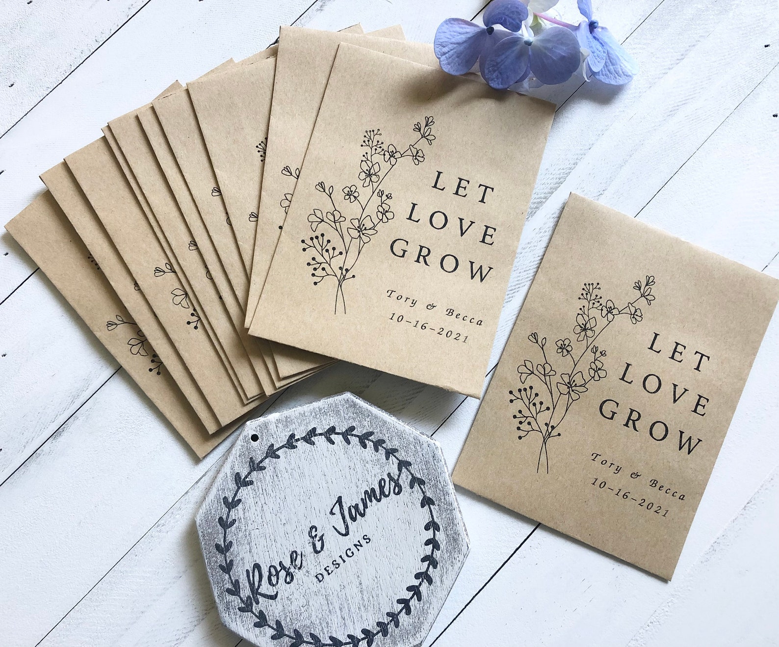 25 Seed Packet Favors Wedding Seed Packets Bridal Shower Etsy