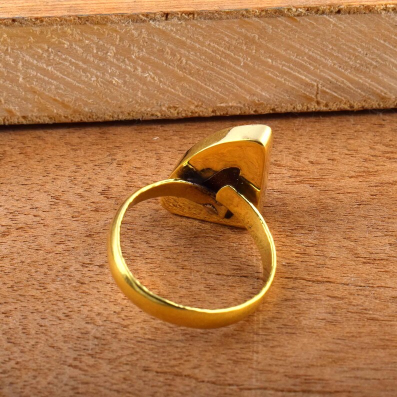 sparkling red gemstone,brass ring,handmade ring,statement ring,boho ring