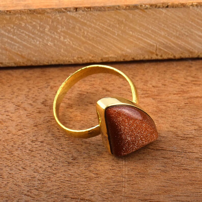 sparkling red gemstone,brass ring,handmade ring,statement ring,boho ring