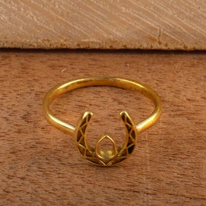 Horseshoe Ring, Brass Ring, Statement Ring, Boho Ring, Handmade Brass Ring, Brass Vintage Ring, Dainty Ring, Gold Brass Ring, Gift for Her