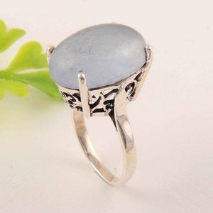 Gray Moonstone, Silver Ring,  925 Sterling Silver  Ring, Natural Gemstone, Gray Moonstone, Ring For  Women, Oval Ring, Unique Ring, Jewelry