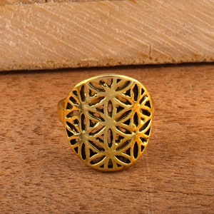 Mandala Ring, Brass Ring, Promise Ring, Handmade Ring, Statement Ring, Unique Ring, Boho Ring, Ethnic Ring, Dainty Ring, Minimalist ring