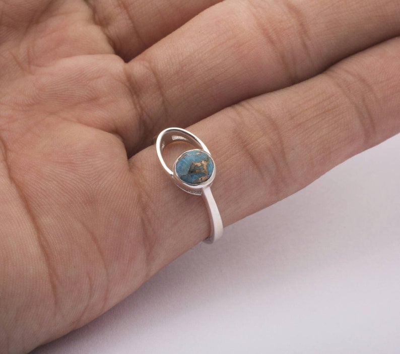 925 sterling silver ring azurite ring Gemstone ring