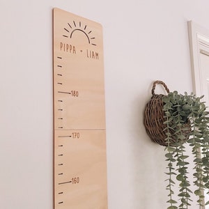 Kids Wooden GROWTH Chart | Family Height Measurement Chart | Nursery Decor | Personalised Baby Gifts | Baby Shower Gifts | Personalised Kids