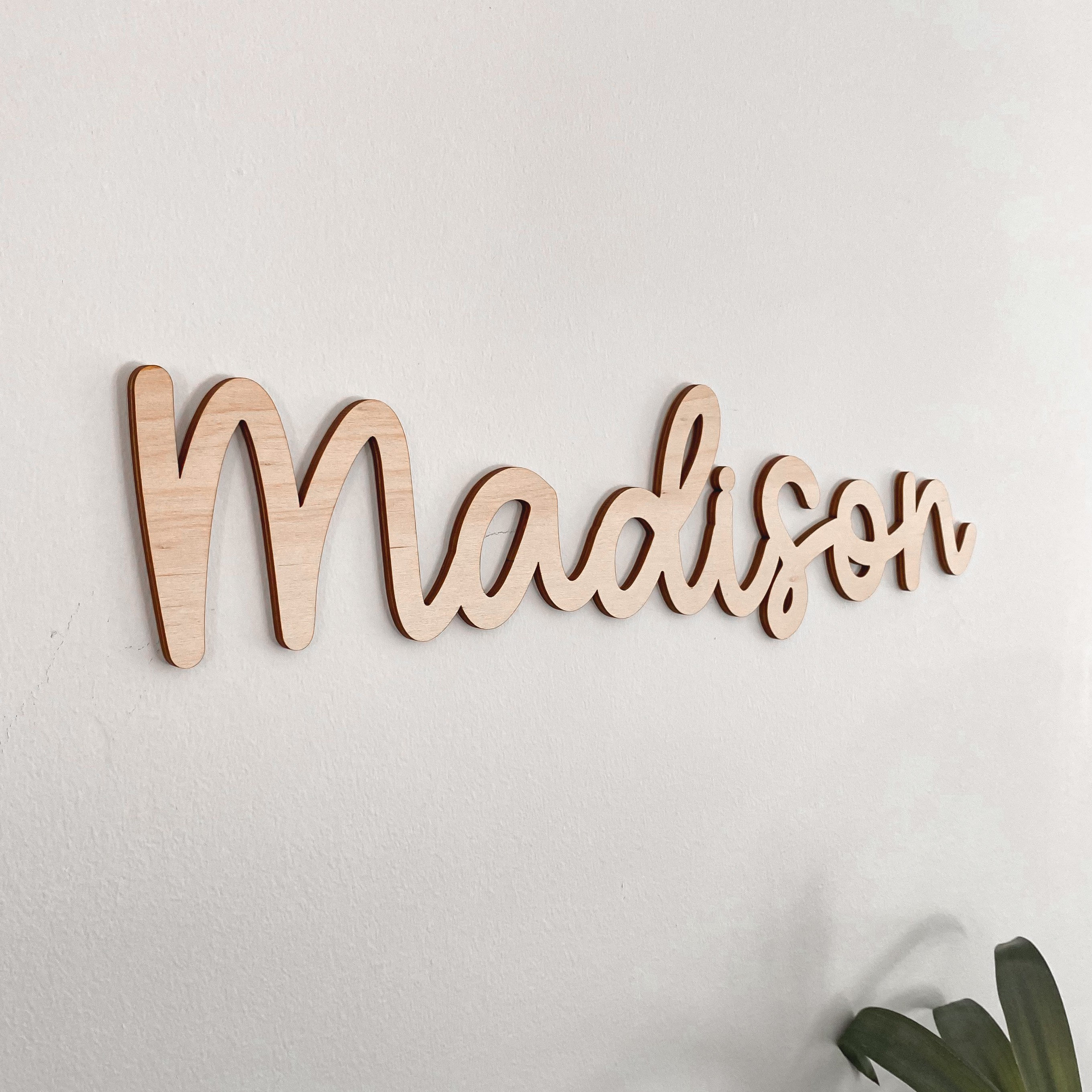 Wooden WALL NAMES Personalised Script Names Nursery Kids Etsy