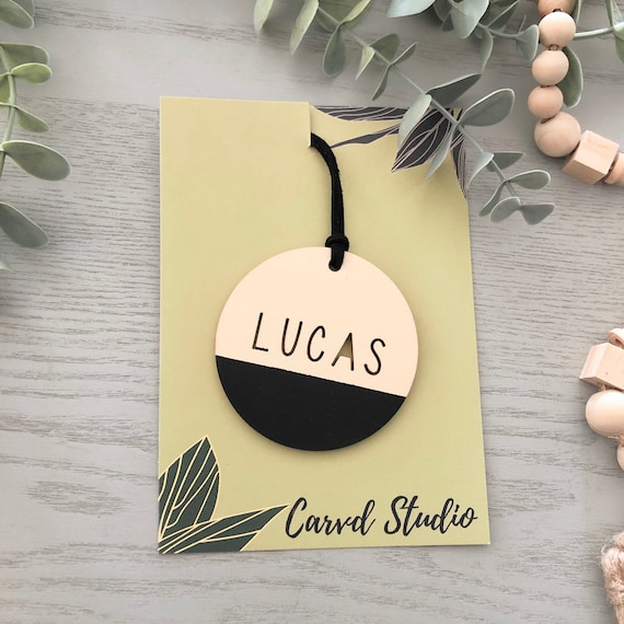 Wooden name bag tags Clearance