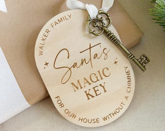 LLAVE MÁGICA DE SAN VALENTÍN, adornos navideños familiares personalizados, llave mágica de san valentín personalizada con el nombre de la familia