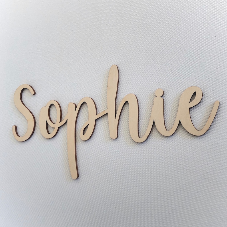 Wooden WALL NAMES Personalised Script Names Nursery Kids Etsy