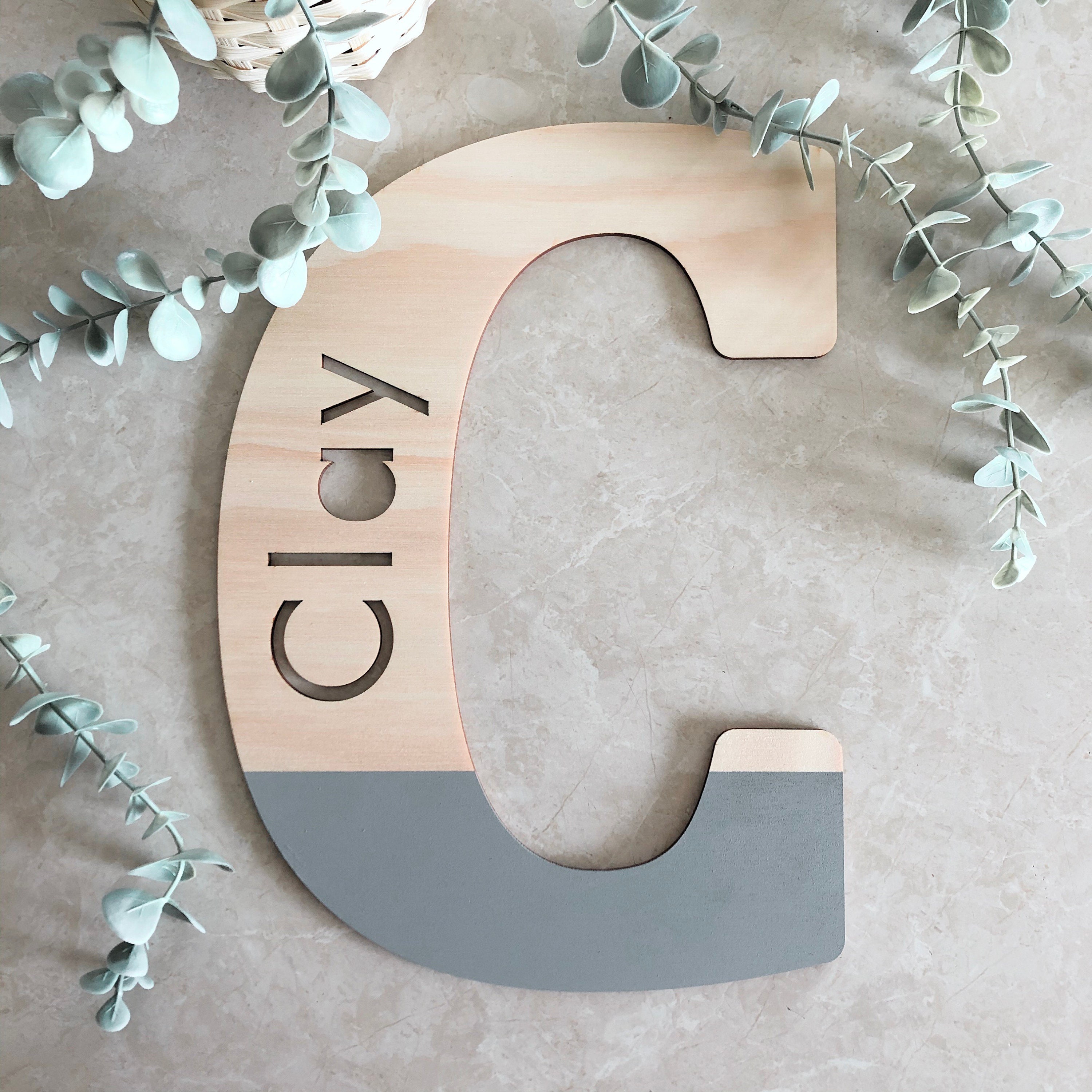 Laser Cut Wooden Letters Nursery Kids Decor Custom Letter Etsy