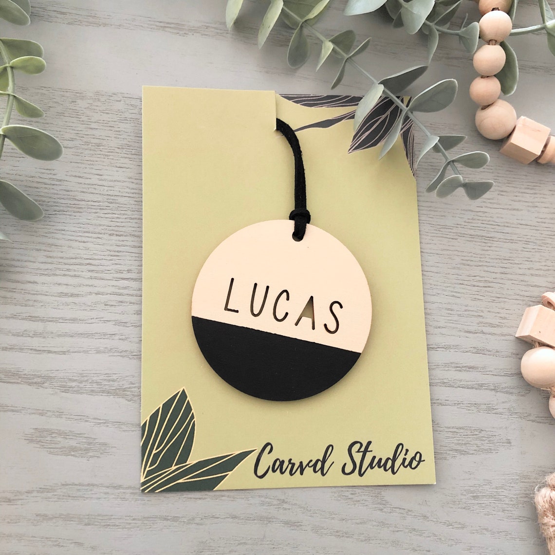 Laser cut Kids Bag Tags / Wooden Name Bag Tags / Wooden bag Etsy