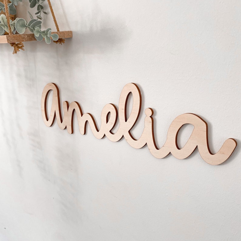 Wooden WALL NAMES Perosnalised Script Names Nursery Kids Etsy Australia