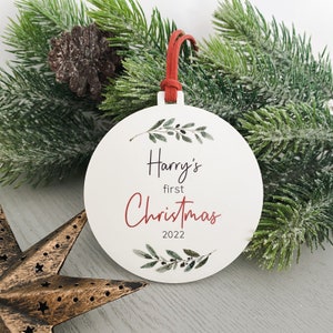 My FIRST Christmas Ornament | Personalised Christmas decoration | Custom Name Christmas Bauble | Christmas gift | Baby christmas gift