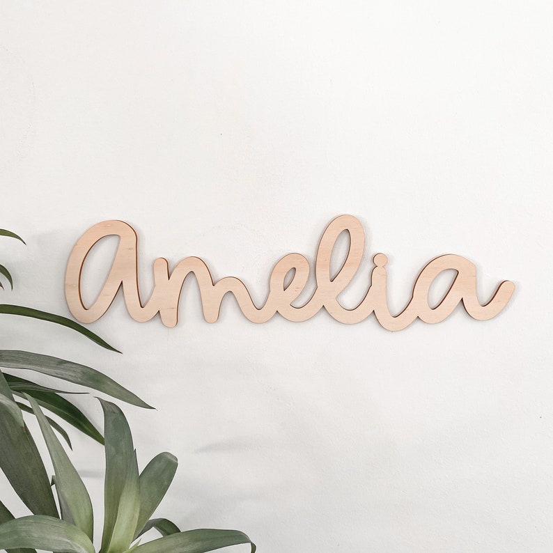 Wooden WALL NAMES Perosnalised Script Names Nursery Kids Etsy Australia