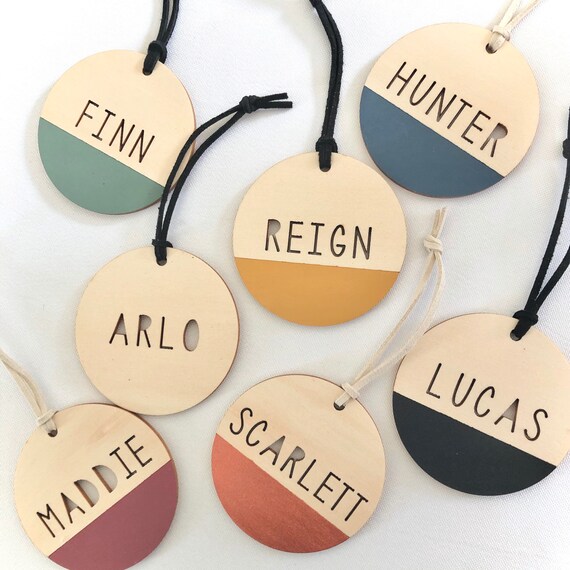 Wooden name bag tags Clearance