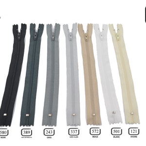 Zipper YKK, pack of 10 x 55 cm, colors to choose: black, white, purple, red, lavende, royal blue .... image 5