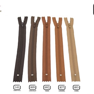 Zipper YKK, pack of 10 x 55 cm, colors to choose: black, white, purple, red, lavende, royal blue .... image 4