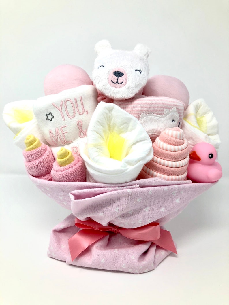 Baby Girl Gift, Baby Girl Gift Basket, Baby Girl Shower Gift/centerpiece, Baby Girl Gift
