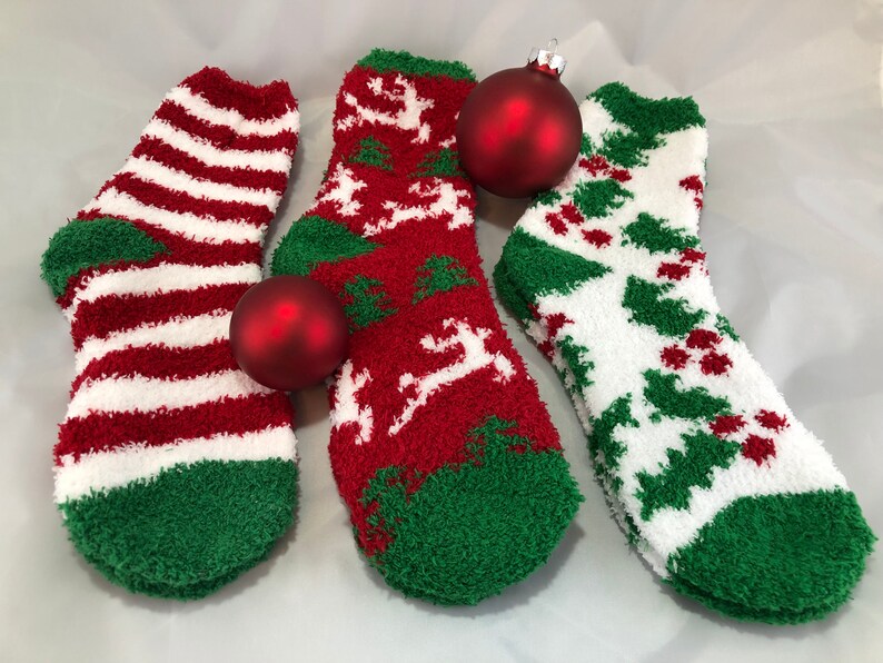 Fuzzy Sock Cupcakes, Christmas Fuzzy Socks, Teacher Christmas Gift, Holiday Fuzzy Socks, Unique Holiday Gifts, Stocking Stuffers image 4