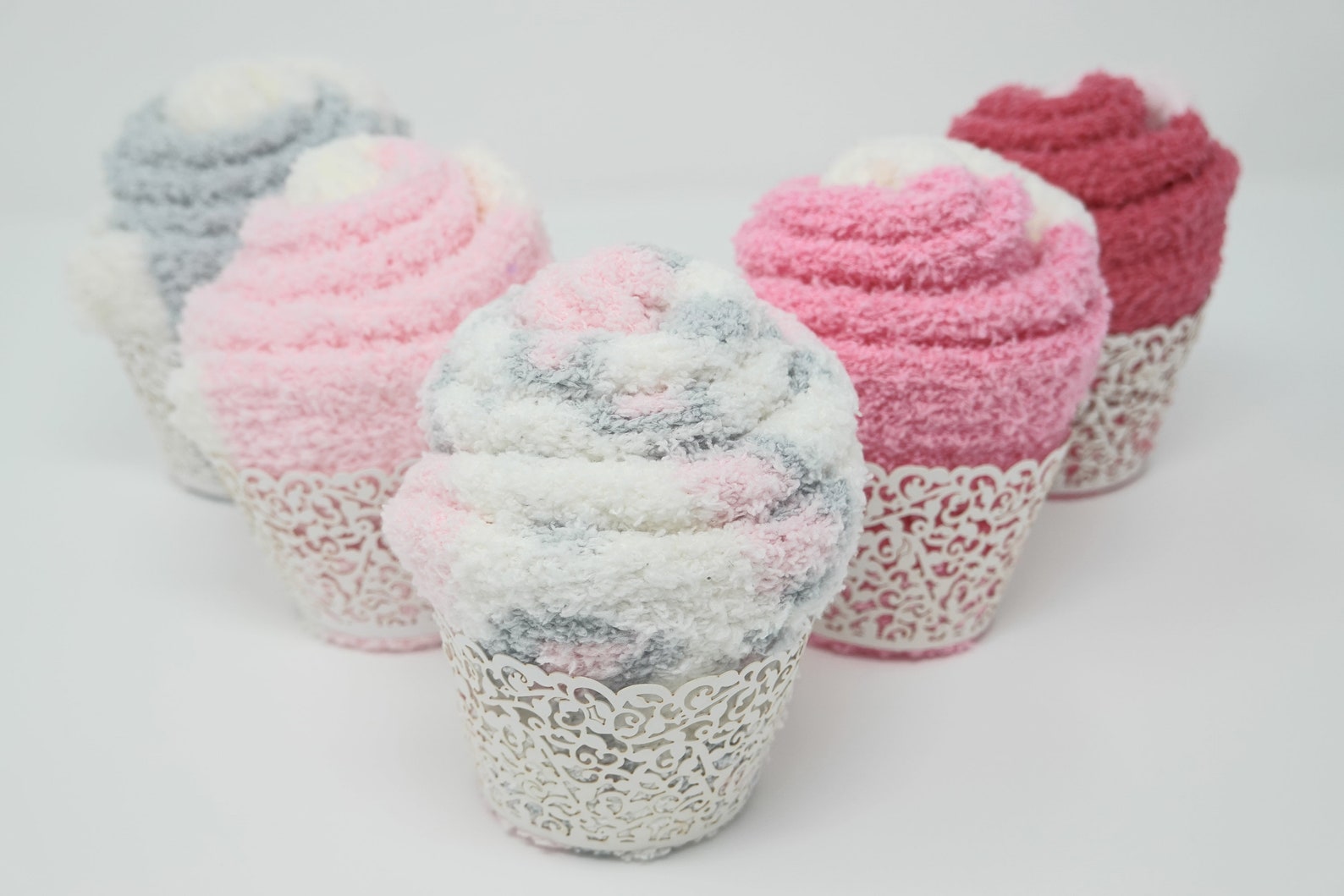 Fuzzy Sock Cupcakes, Valentines Day Fuzzy Socks, Valentines Day Gift
