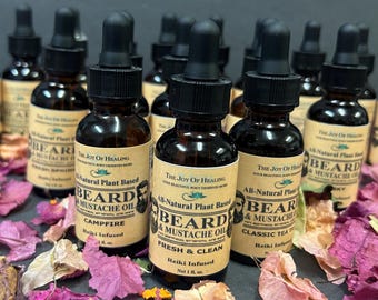 All-Natural Plant-Based Beard & Mustache Oil Infused with Essential Oils