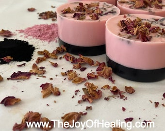 Shea Butter Activated Charcoal And Rose Clay Handcrafted Glycerin Soap