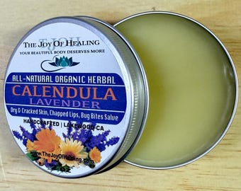 All-Natural Organic Calendula Lavender Herbal Salve