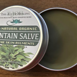 All-Natural Organic Plantain Herbal Salve