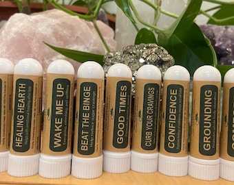 Essential Oil Aromatherapy Personal Inhalers Calm Focus Comfort Cravings Body Support Energy Motivation