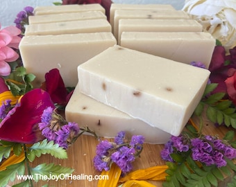 Lavender Patchouli Shea Butter  Natural Handmade Cold Process Soap by The Joy Of Healing