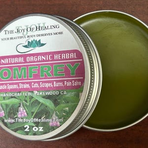 All-Natural Organic Comfrey Herbal Salve