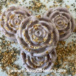 Lavender Oatmeal Shea Butter Handmade Glycerin Bar Soap